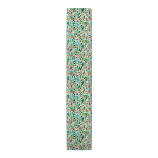 Colorful Flowers Outdoor Table Runner